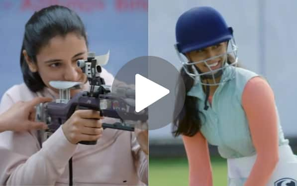 Old Video Resurfaces Of Smriti Mandhana Trying Pistol Shooting and Manu Bhaker Playing Cricket